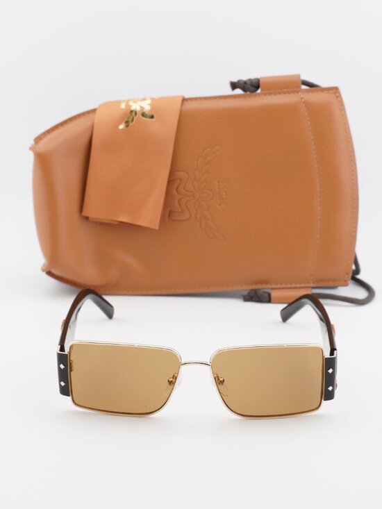 MCM MW0012 32J Rectangle Sunglasses – Gold / Roviex main image 5